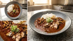 ルウなしでも濃厚に仕上がる：鯖の水煮缶で作るトマトカレー