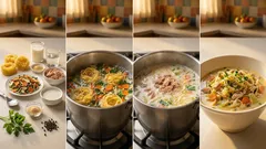 鍋ひとつで手軽に：乾燥野菜とツナのミルクスープパスタ（分離しにくいコツ付き）