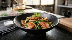 焼き肉のタレで味が決まる：豚肉と冷凍ほうれん草の簡単炒め（お弁当にも）