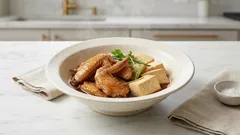 鍋に入れて煮るだけ：手羽中と木綿豆腐の甘辛煮で、夕飯がすっと決まる