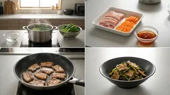 生高菜×豚バラでご飯が進む：豆板醤の辛み炒め、さっと作れる一皿