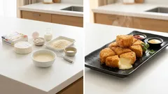 居酒屋の「外カリ中とろ」を再現：カマンベールチーズフライは衣2度付けで失敗しにくい