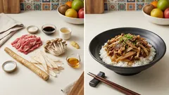 フライパンひとつで照りよく完成：牛肉とごぼうとしめじのしぐれ煮レシピ