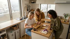 ダイソー素材だけで作る見せる収納の3段ラック、カット不要で初心者でも簡単