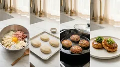 生おからでふんわり軽い和風ハンバーグ——大根おろし×ポン酢でさっぱり仕上げるレシピ