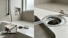 お風呂の排水が遅いときはストローで解決、髪の毛の芯を取る簡単掃除