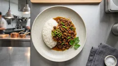 SB赤缶で香り立つ大人ドライカレー：フライパン1つでしっとり、作り置き＆お弁当にも